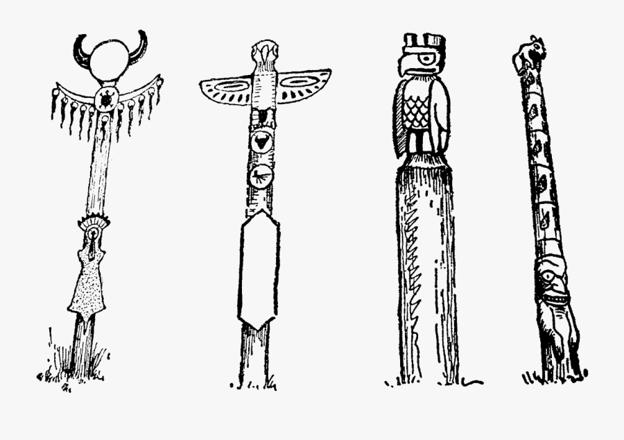 Totem Poles, Transparent Clipart