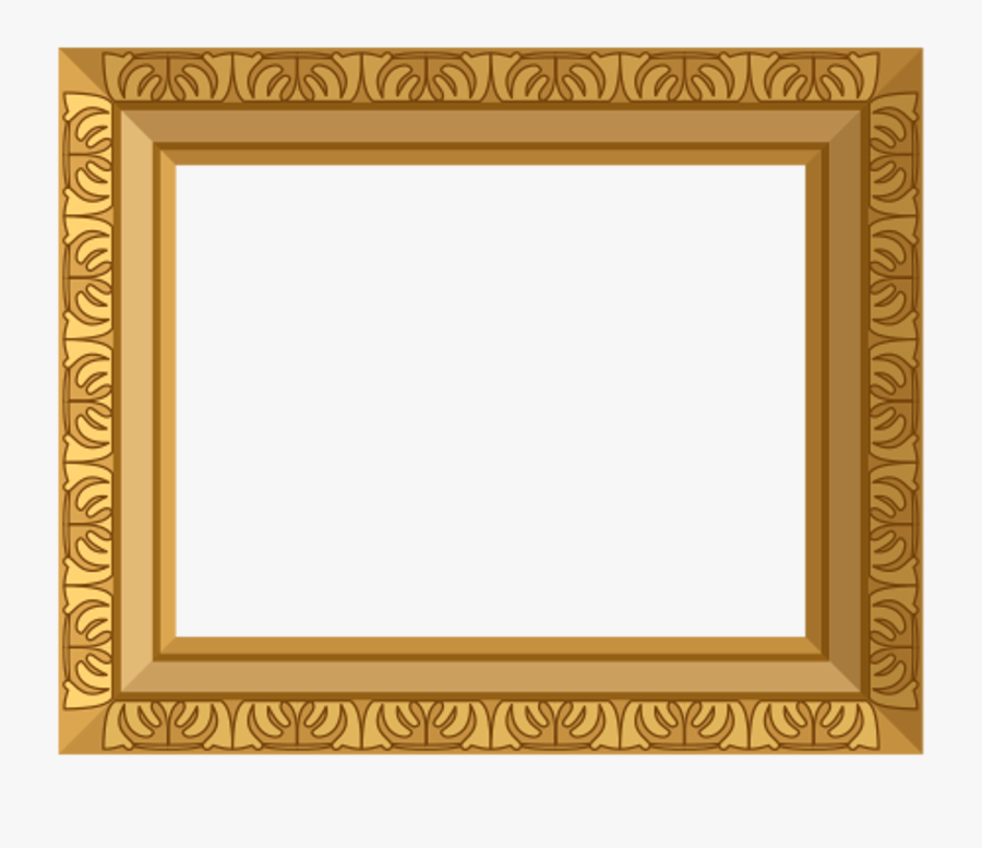 Ornate Gold Frame Border - Golden Frame Png Hd, Transparent Clipart