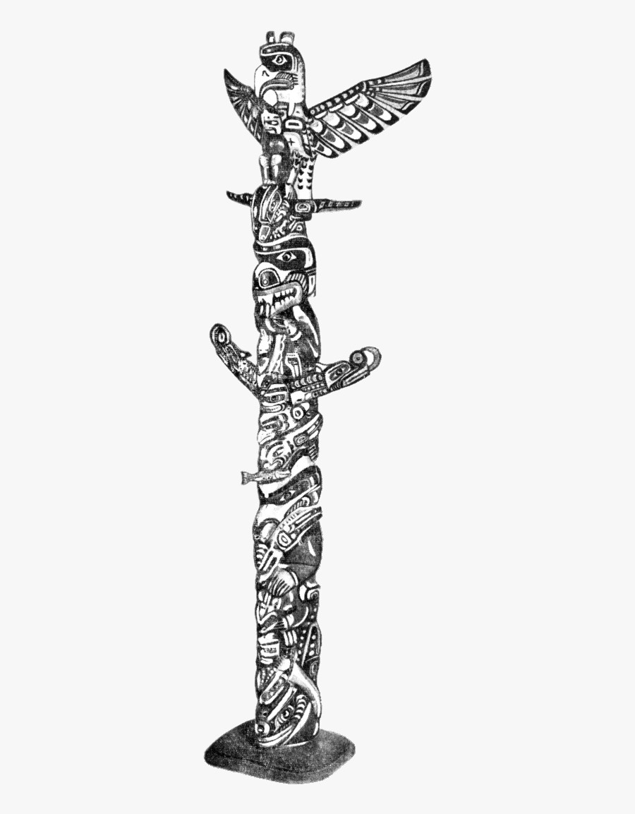 Totem Black And White - Native American Totem Poles Meaning, Transparent Clipart
