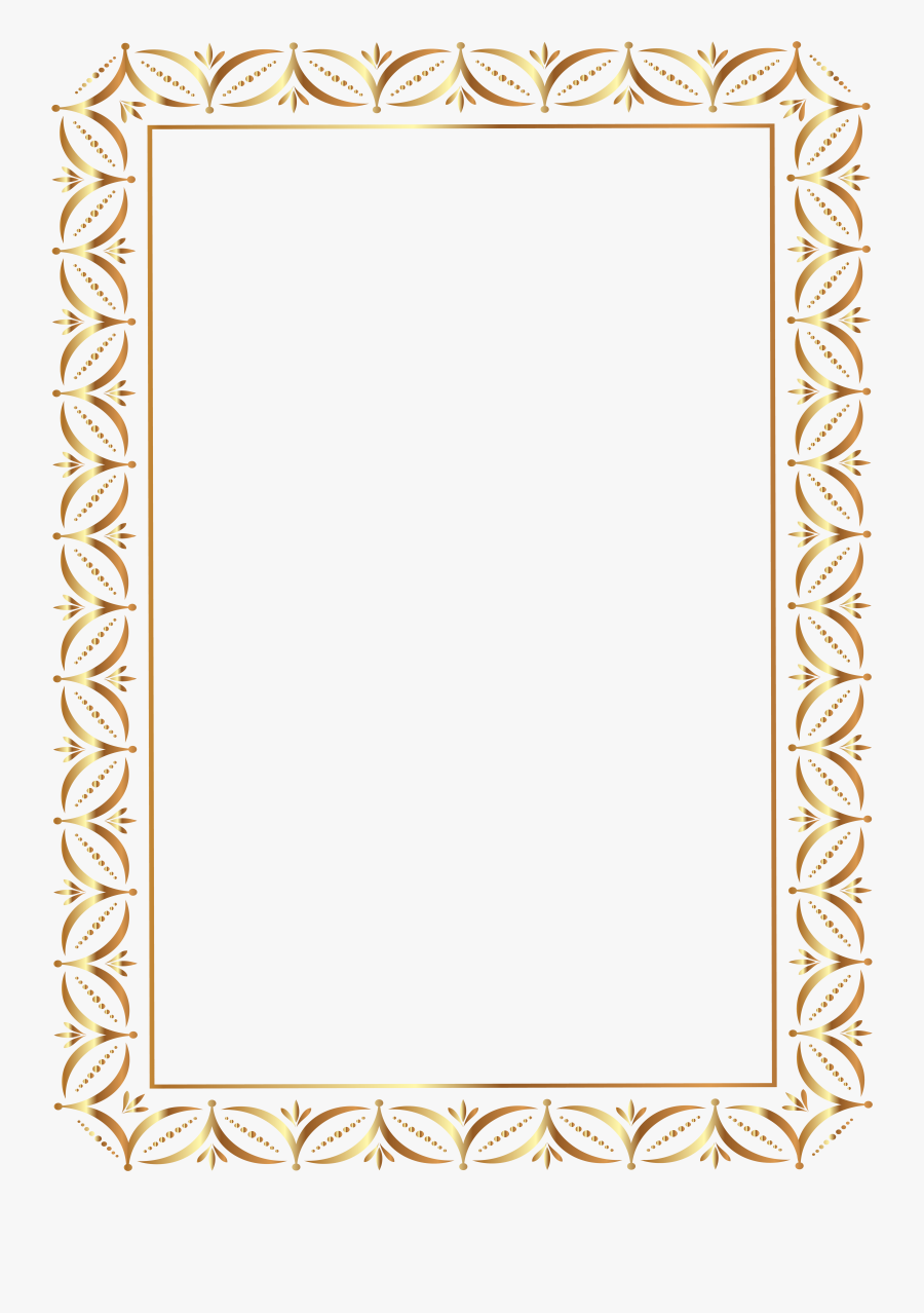 Gold Frame Clipart, Transparent Clipart