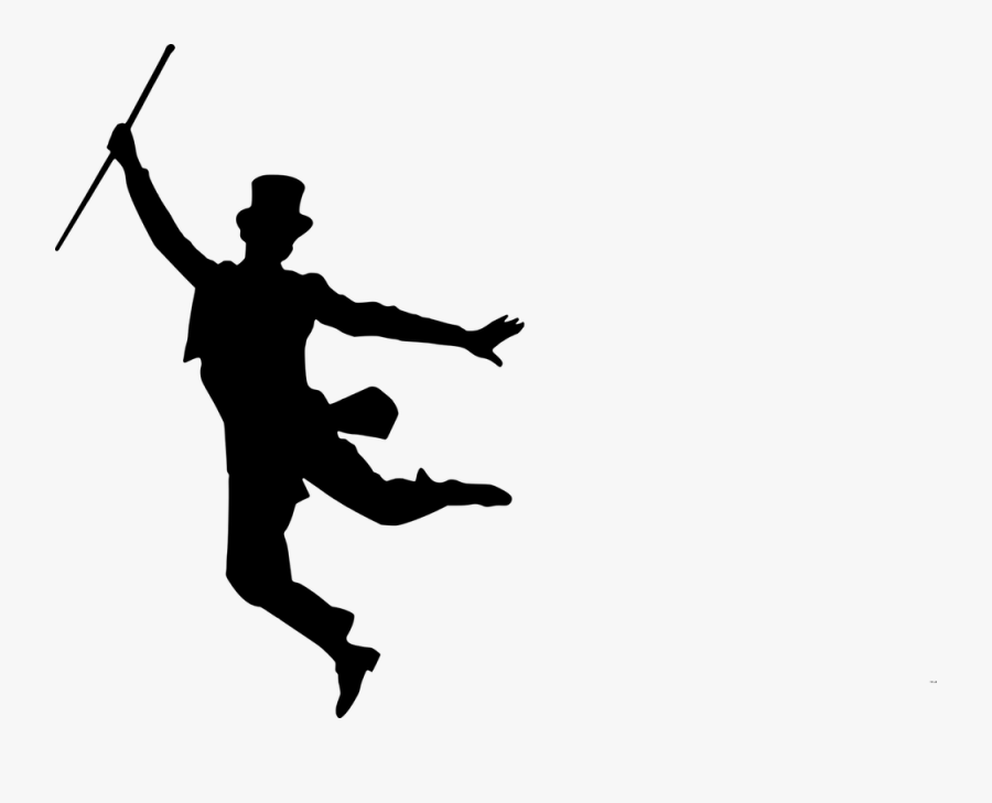 Clip Art Dancer Silhouettes - Fred Astaire Silhouette, Transparent Clipart