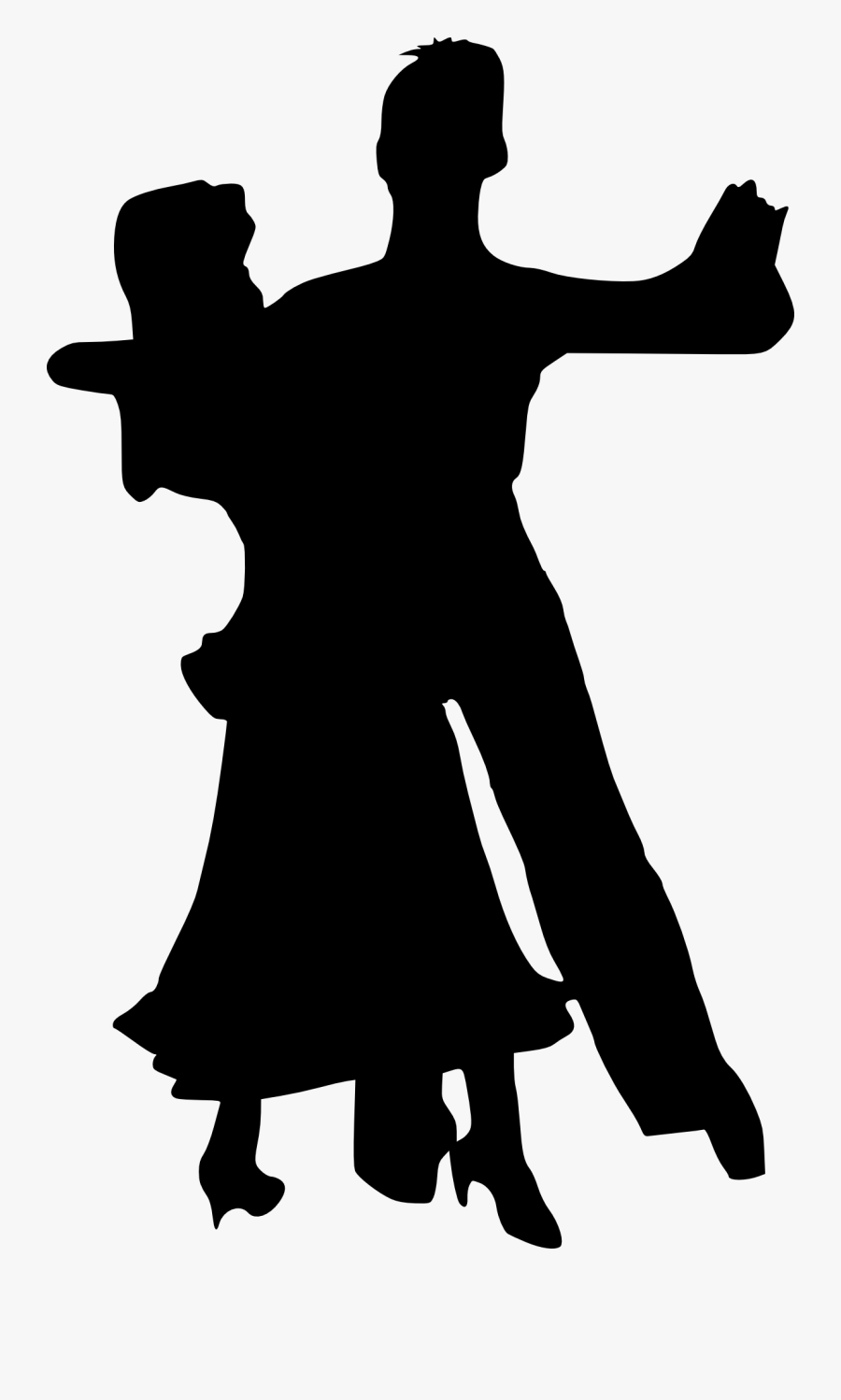 Silhouette Png Couple Dancing, Transparent Clipart