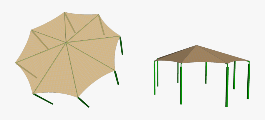 This Octagon Shape Shade Structure Is Excellent For - Umbrella, Transparent Clipart