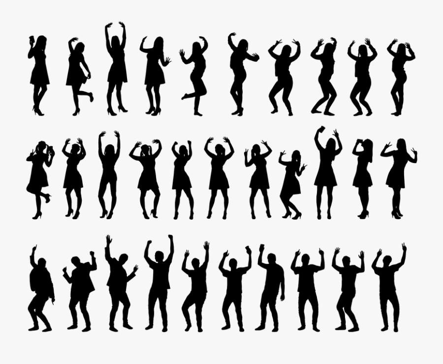 Transparent People Dancing Clipart - Dancing Silhouette Party, Transparent Clipart