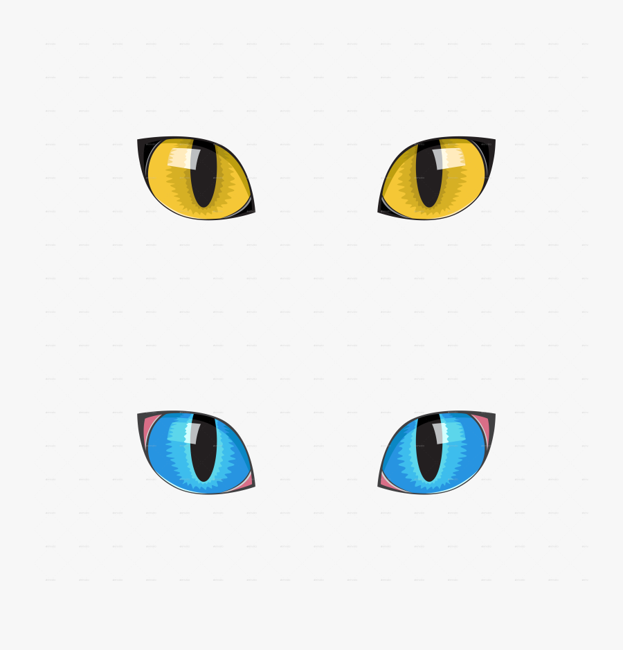 Cat Eyes Clipart - Transparent Background Yellow Cat Eye Art Transparent, Transparent Clipart
