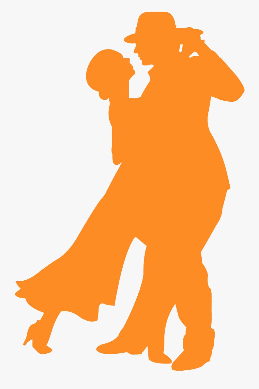 Bailarines De Tango Silueta, Transparent Clipart