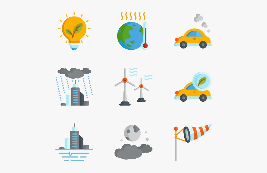 Climate Change - Climate Change Flat Icon, Transparent Clipart