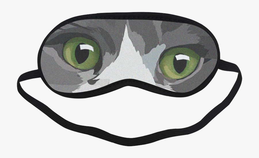 Green Cat Eyes Sleep Mask Sleeping Mask - Funny Sleeping Eye Mask Design, Transparent Clipart