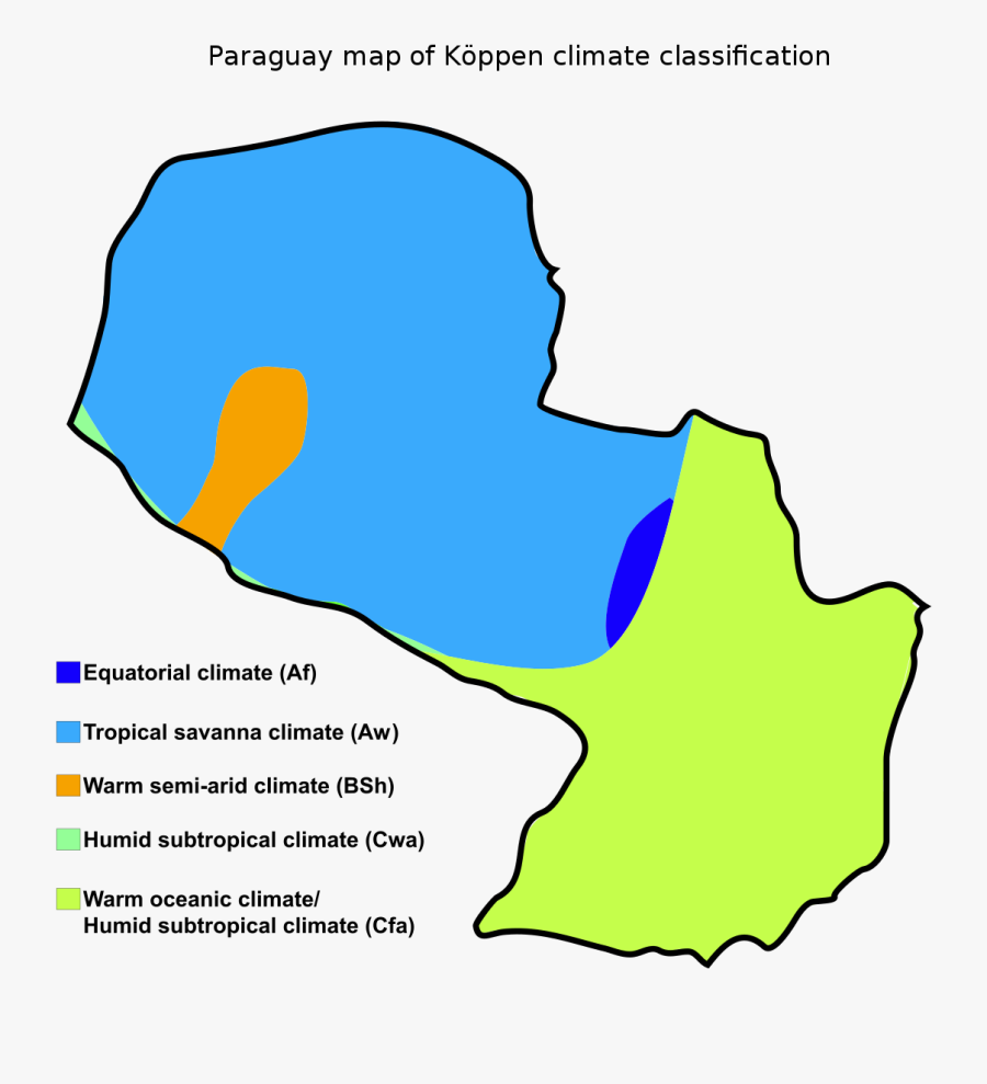 Windy Clipart Climate Weather - Paraguay Climate Map, Transparent Clipart