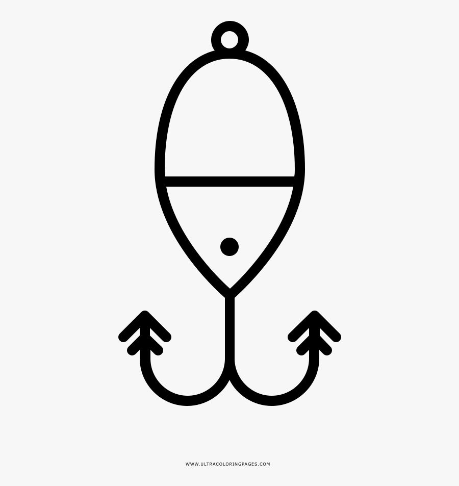 Fishing Lure Coloring Page - Fishing, Transparent Clipart