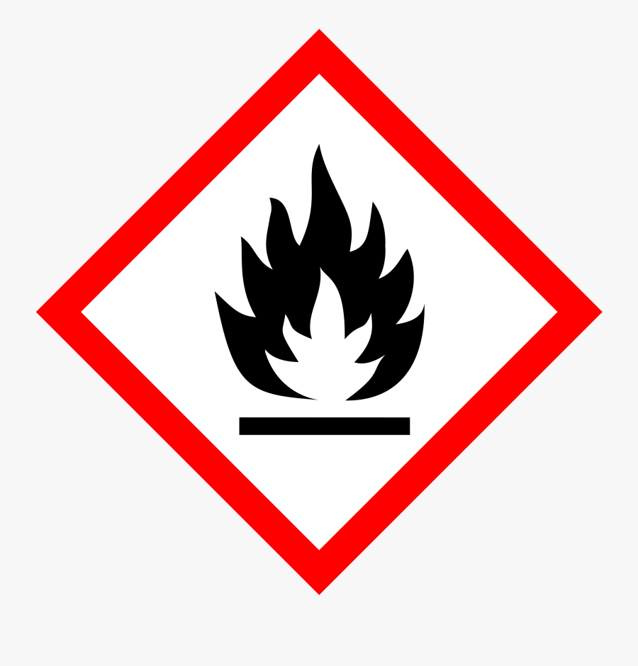 Transparent Bic Lighter Clipart - Flammable Ghs Symbol, Transparent Clipart