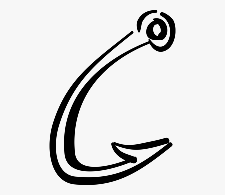 Vector Illustration Of Sport Fisherman Angler"s Fishing - Transparent Fish Hook Clipart, Transparent Clipart