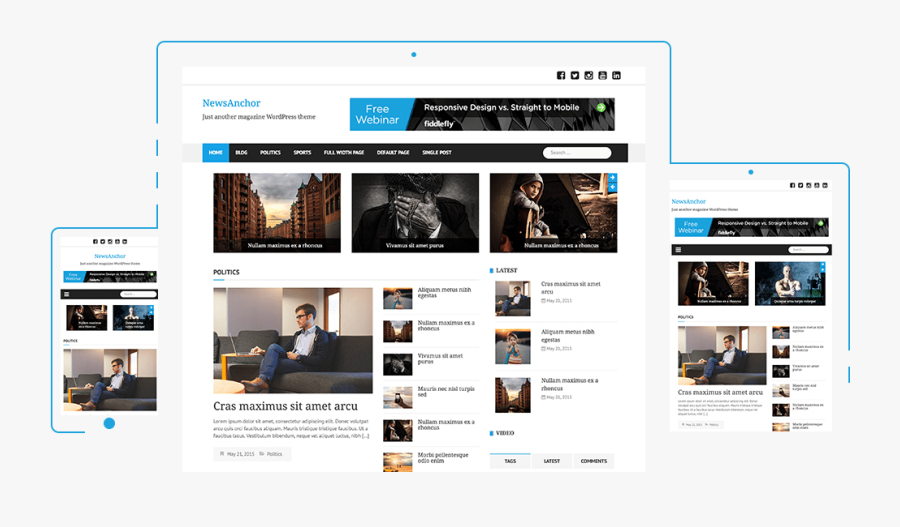 Online Magazine Template Clipart Images Gallery For - News Anchor Theme, Transparent Clipart