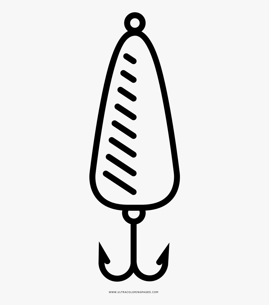 Fishing Lure Coloring Page, Transparent Clipart