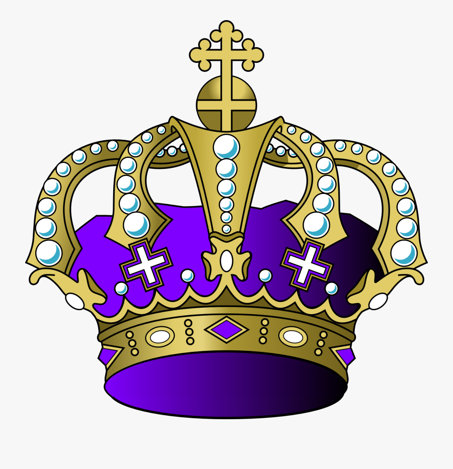 Transparent Princess Tiaras Clipart - Purple And Gold Crown Png, Transparent Clipart