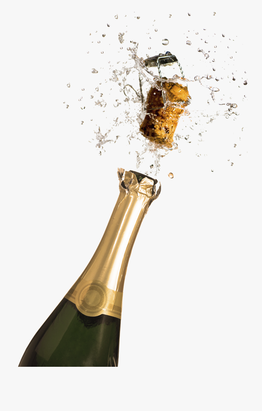 Champagne Free Download Png - Open Champagne Bottle Transparent, Transparent Clipart