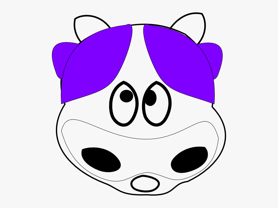 Purple Cow 2 Clip Art At Clkercom Vector Online Royalty - Cow Face Clip Art, Transparent Clipart