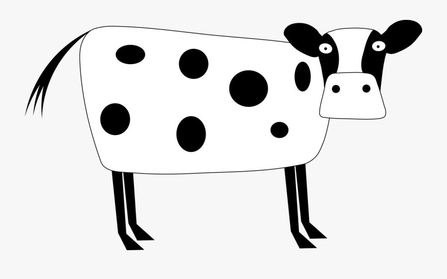 Transparent Cow Clipart Black And White - Cow Sheep Drawings, Transparent Clipart