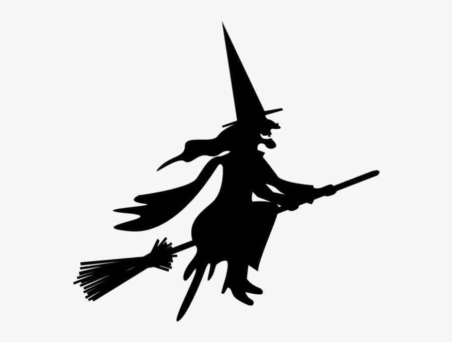 Transparent Background Witch Silhouette Png, Transparent Clipart