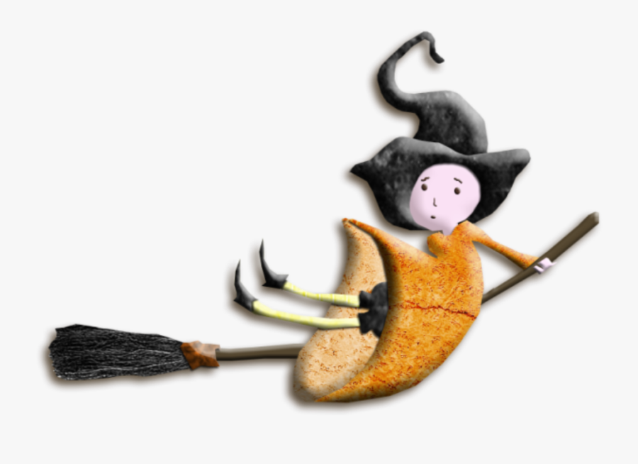 Witch Cute Broomstick Freetoedit - Monkey, Transparent Clipart
