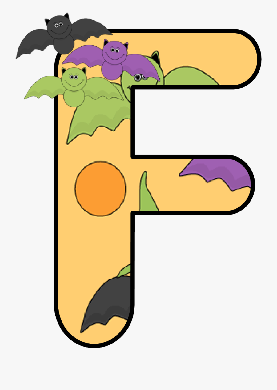 Letras Decoradas Con Murcielagos, Transparent Clipart