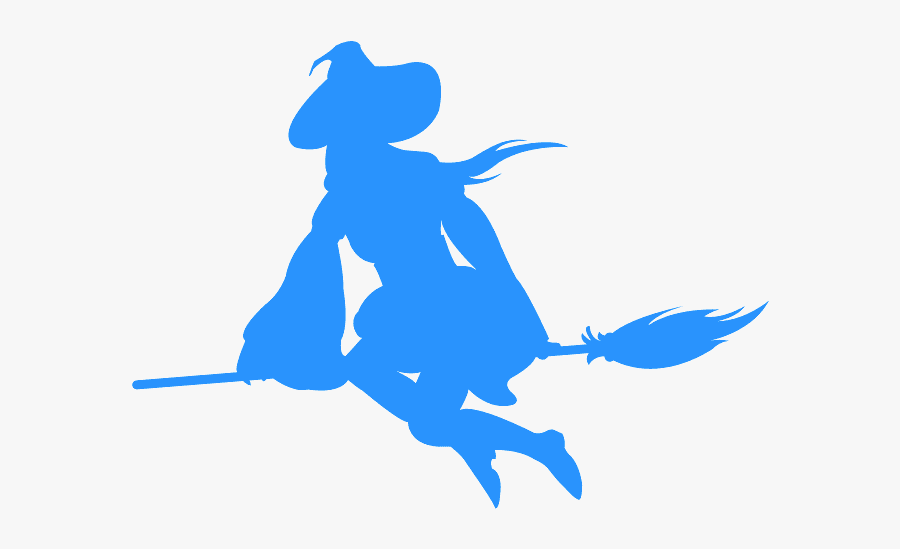 Purple Witch Silhouette, Transparent Clipart