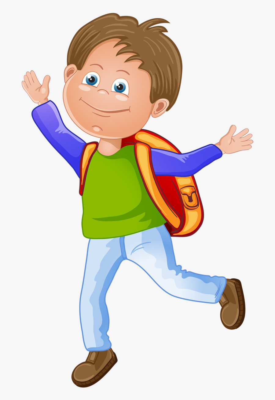 Cartoon School Kids Png, Transparent Clipart