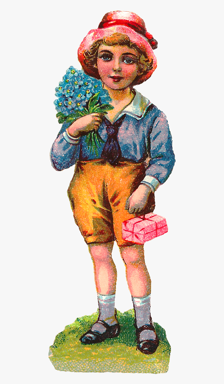 Clipart Of A Vintage Boy, Transparent Clipart