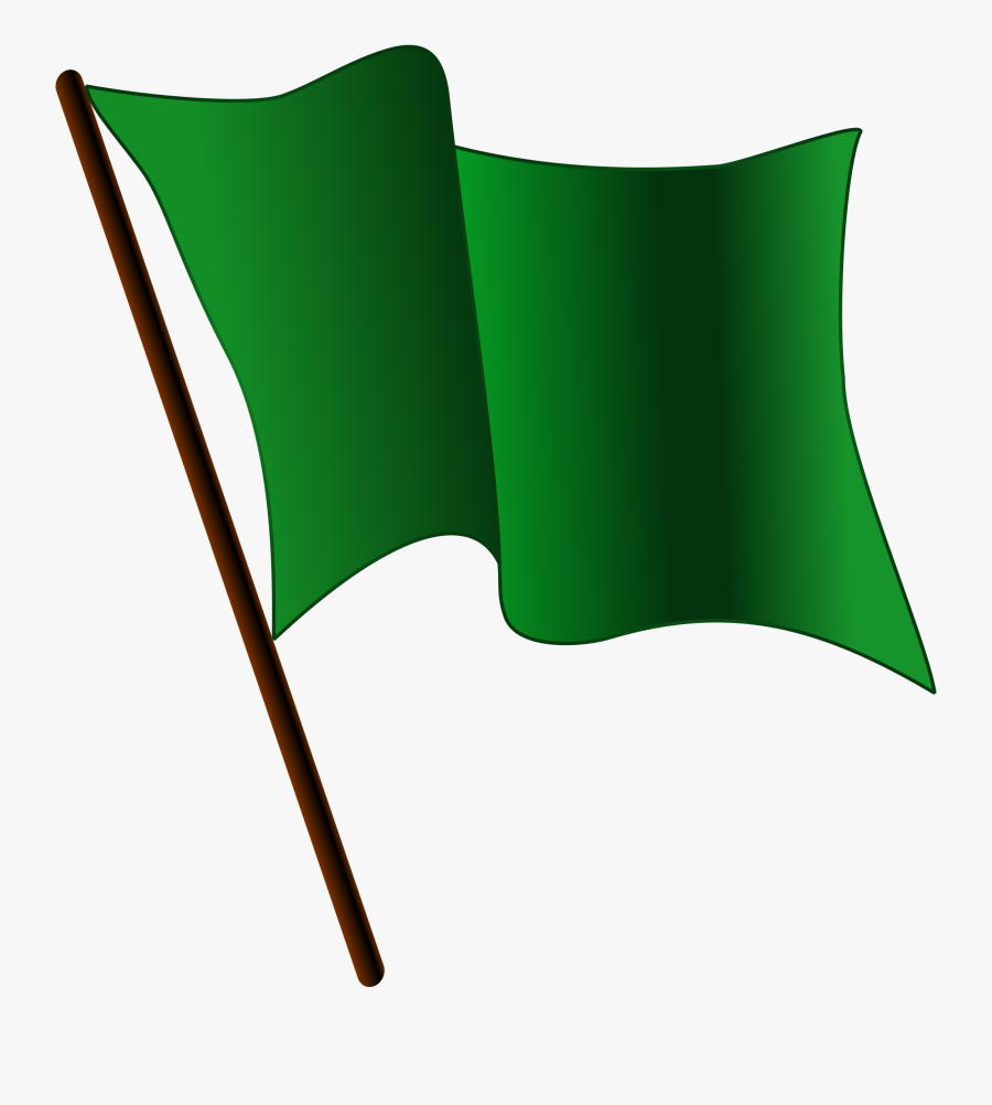 Open Clipart , Png Download - Waving Green Flag Gif, Transparent Clipart