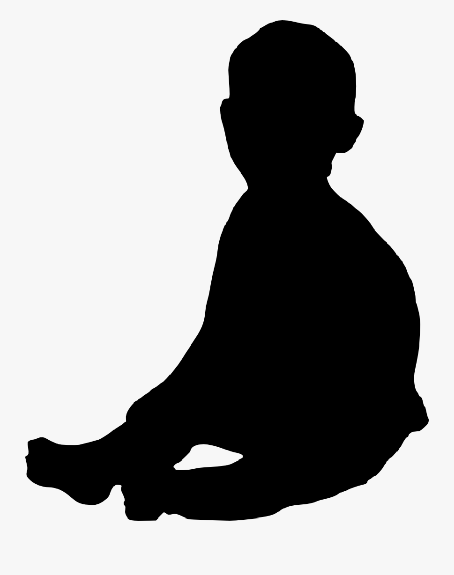 6 Baby Silhouette - Baby Silhouette Transparent Background, Transparent Clipart