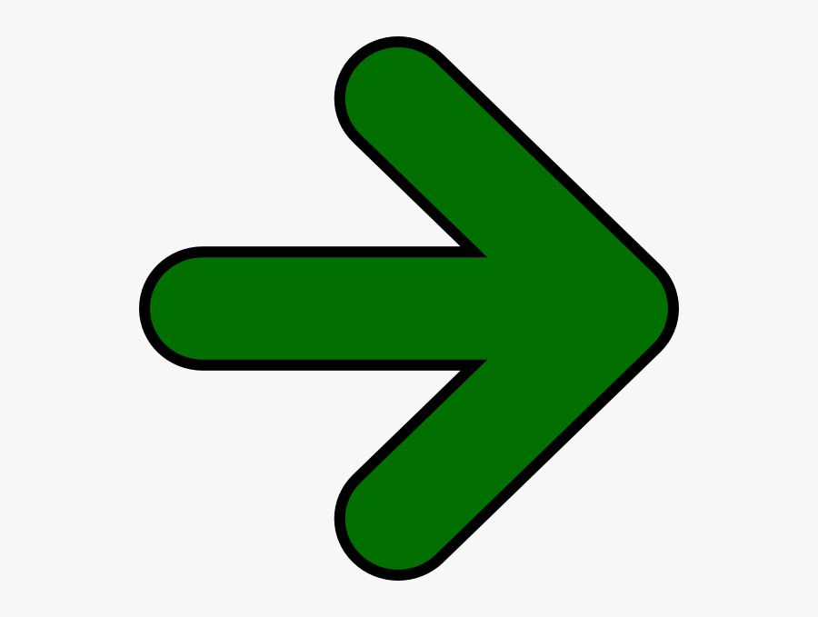 Green Arrow Pointing Right, Transparent Clipart