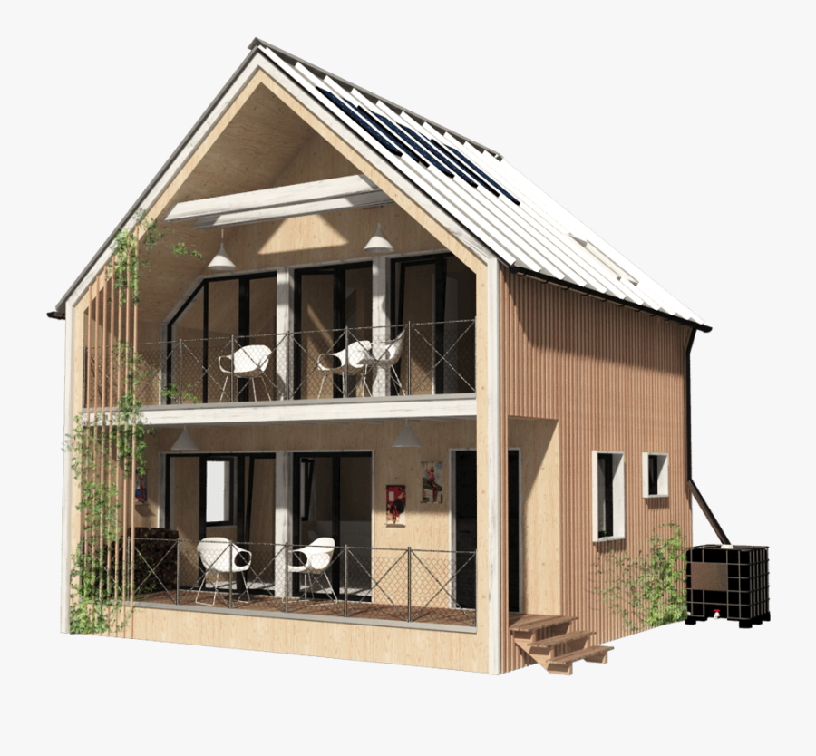 Clip Art Modern House Building - Plan, Transparent Clipart