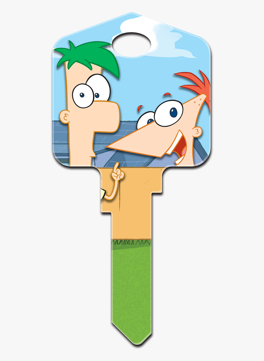 Disney Key Phineas Ferb Schlage House Key Sc1-d80 Clipart - Phineas Und Ferb Png, Transparent Clipart