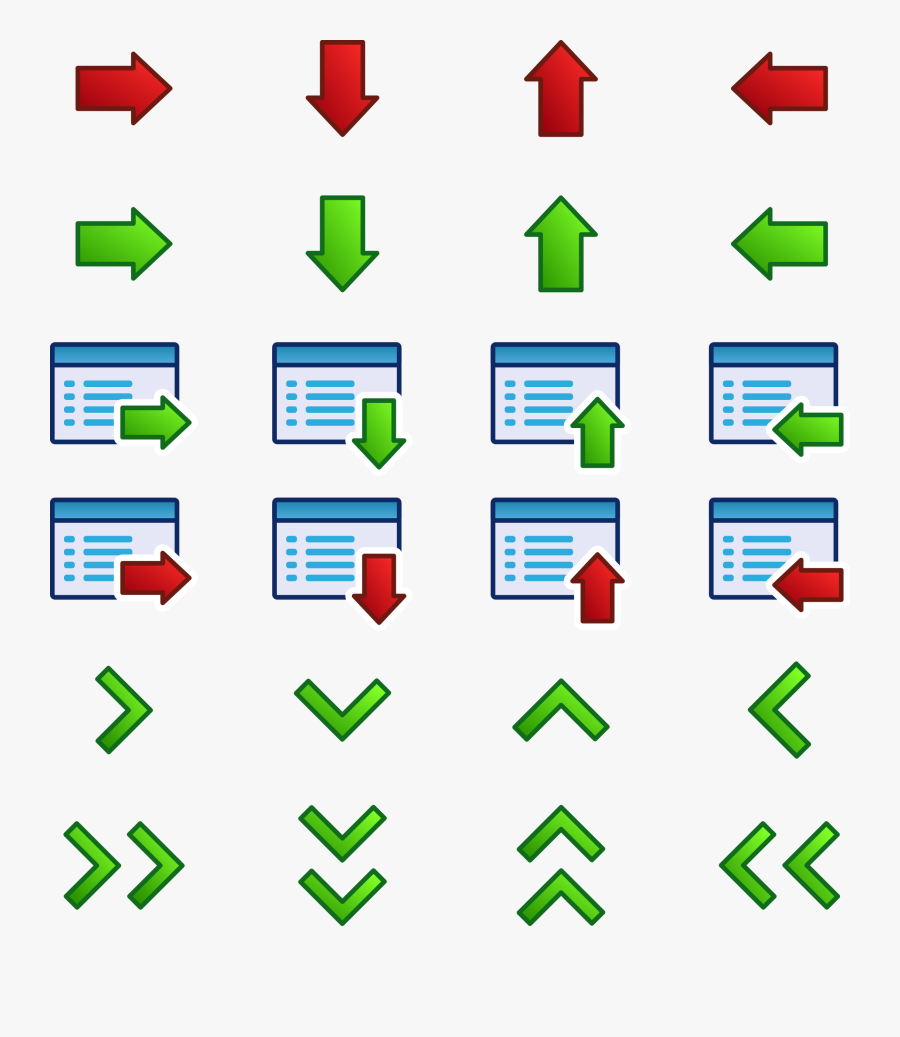Small Up Down Arrows, Transparent Clipart