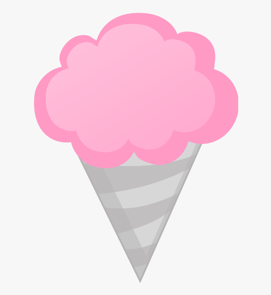 Transparent Circus Cotton Candy Clipart - Ice Cream Cone, Transparent Clipart