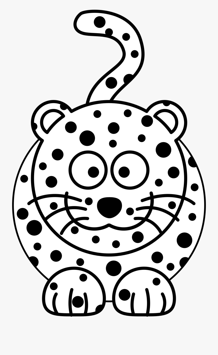 Cartoon Snow Leopard Coloring Page - Cheetah Facts For Kids, Transparent Clipart