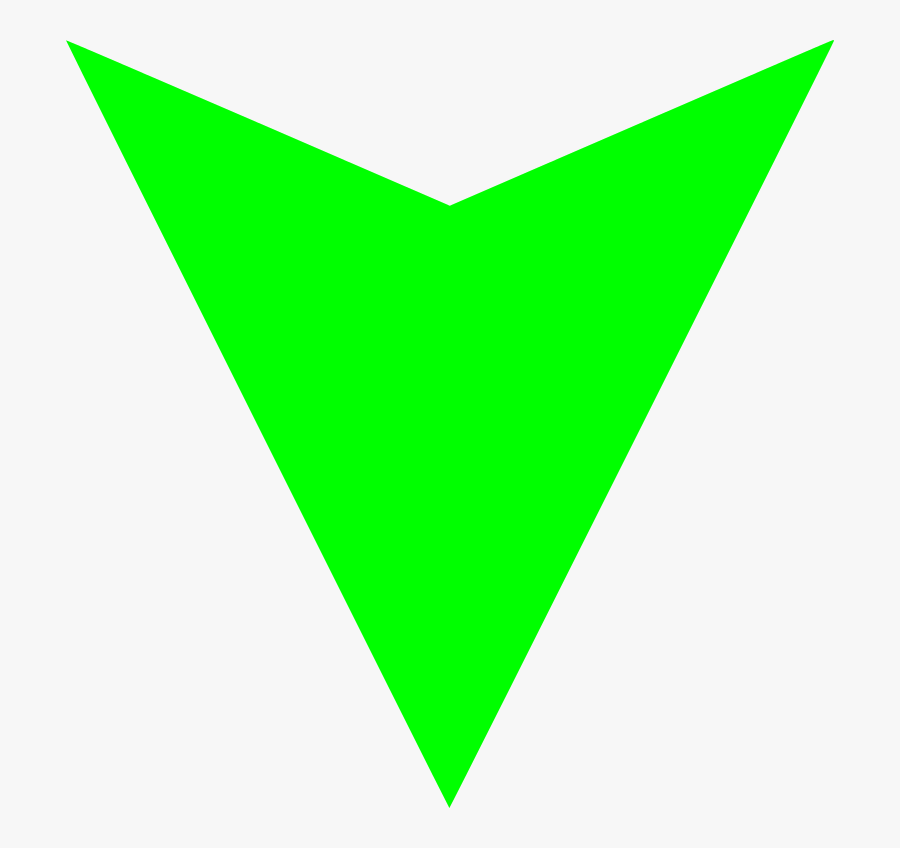 Green Arrow Down - Green Down Arrow Icon, Transparent Clipart