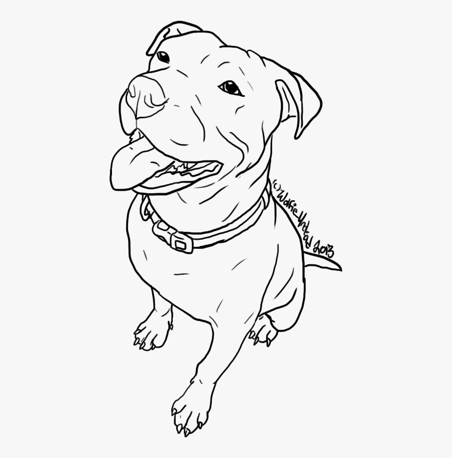 Pitbull Drawing, Transparent Clipart