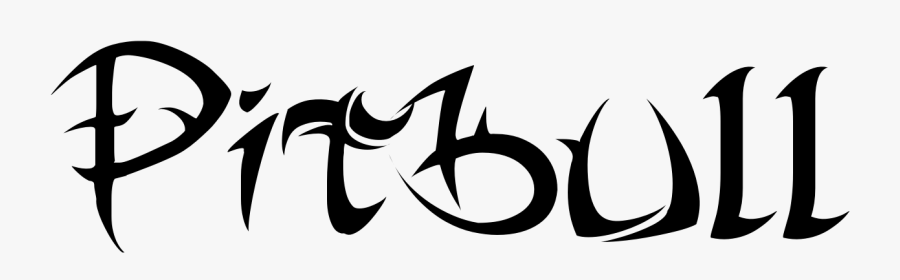 Pitbull Tattoos - Pitbull Font, Transparent Clipart