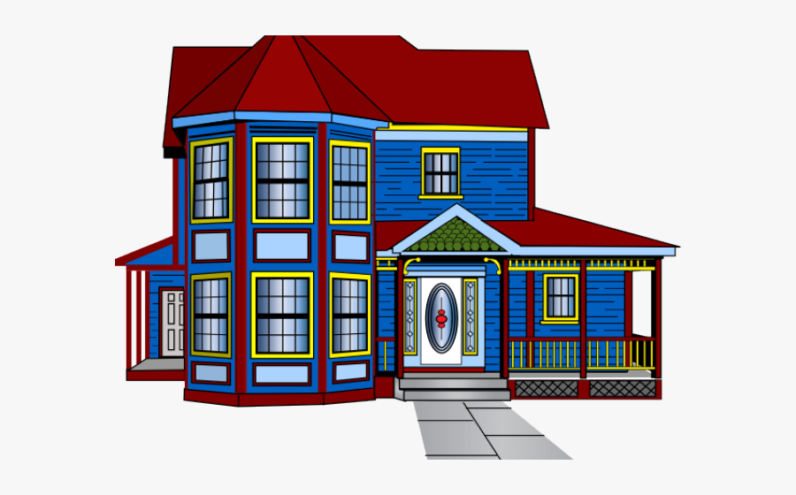 Shack Clipart Small Hut - Big Blue House Clip Art, Transparent Clipart