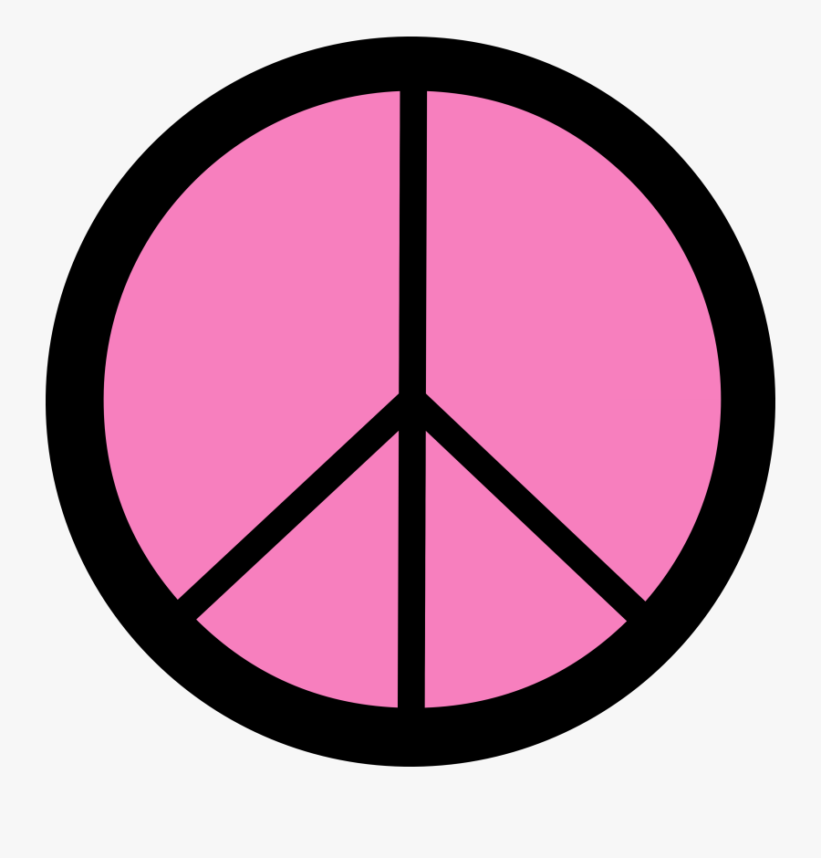 Pink - Peace - Sign - Clipart - Symbol For Black People, Transparent Clipart
