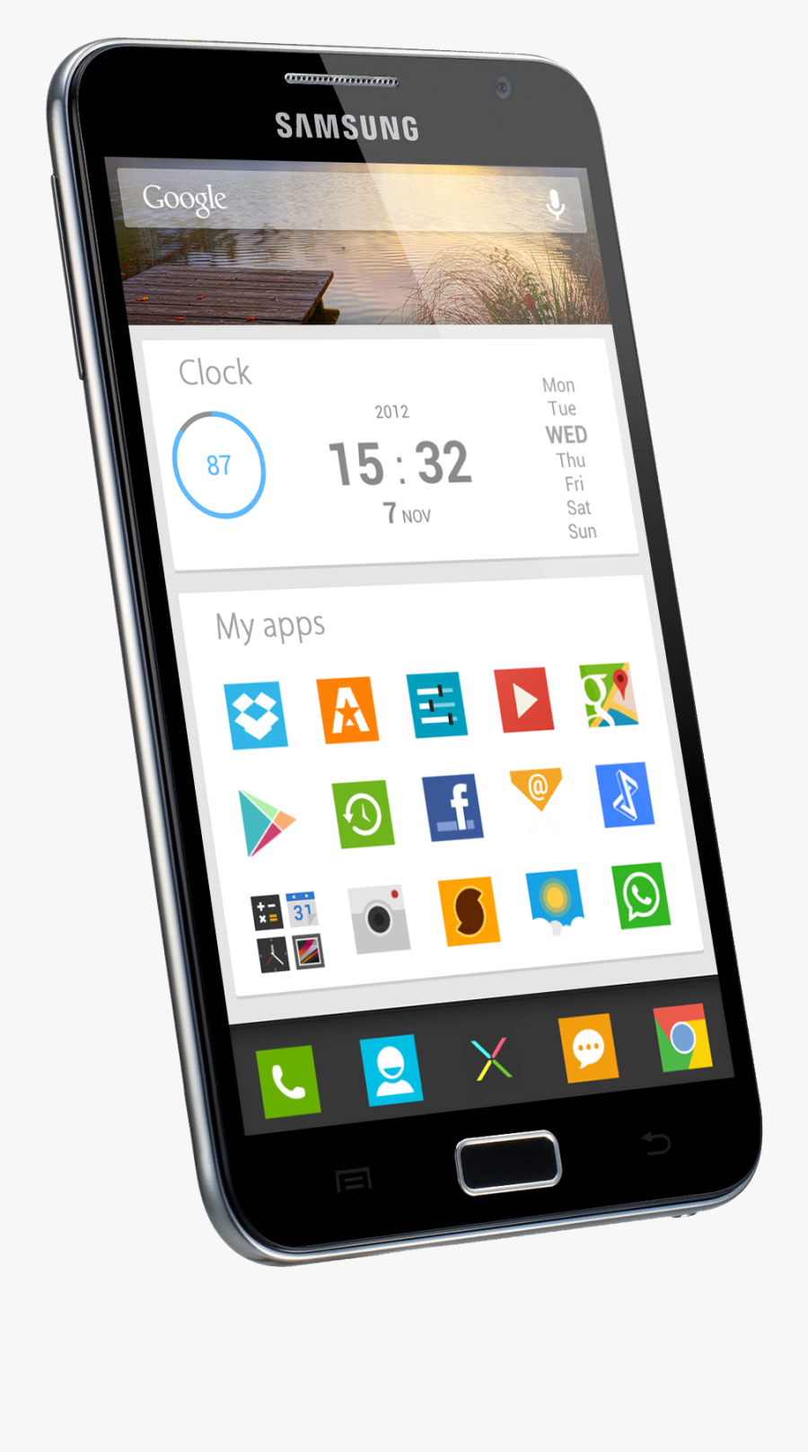 Chrome Os And Google Now Themes Give Android A Fresh - Chrome Os Phone, Transparent Clipart