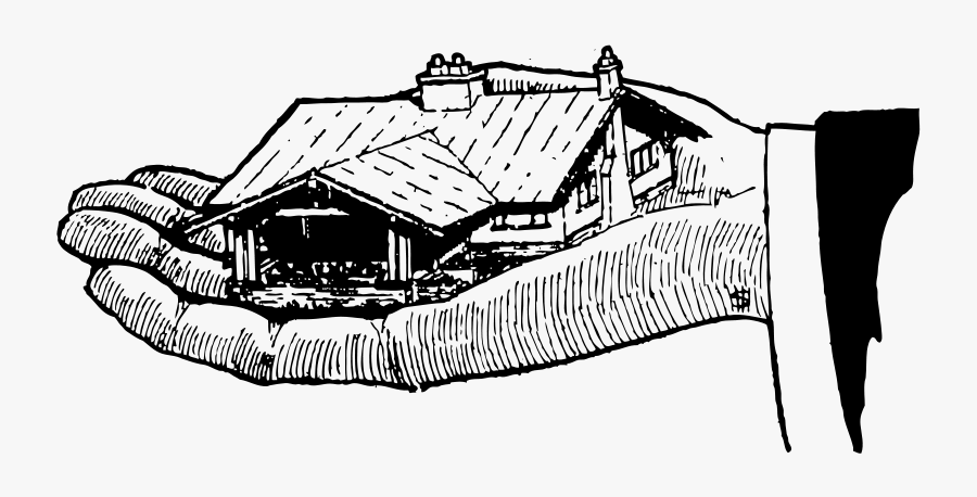 Home In Hand - House, Transparent Clipart
