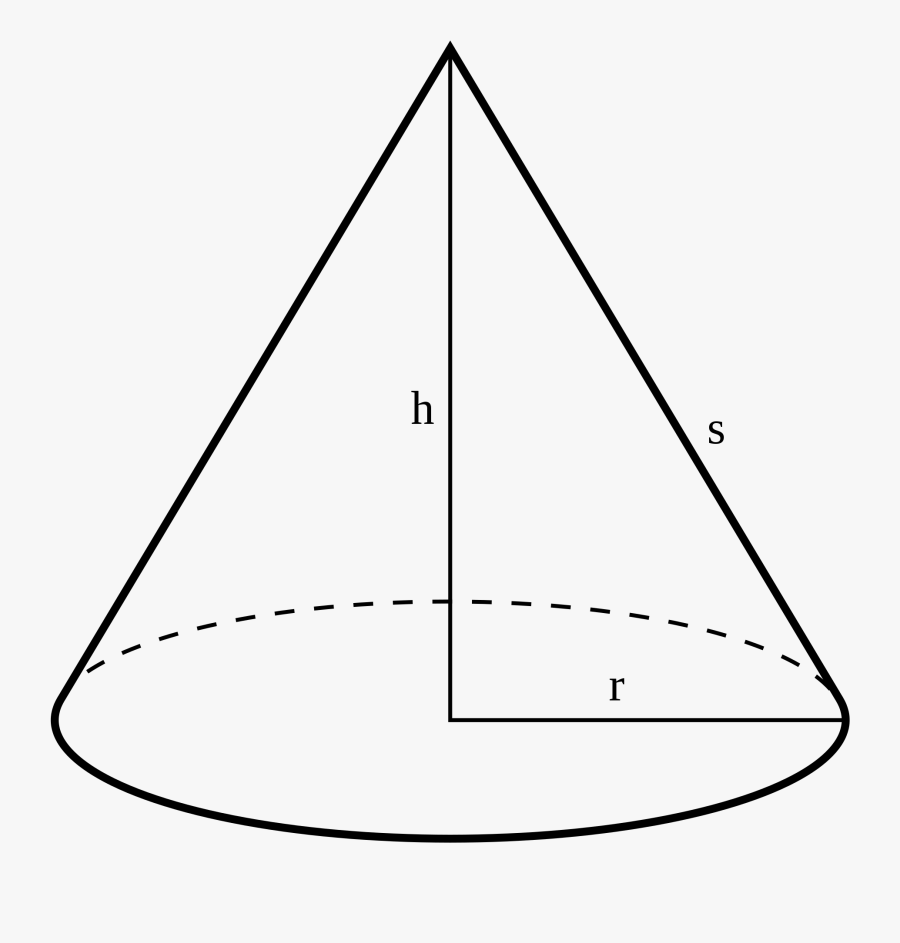 Cone Clipart A To Z - Generatriz De Un Cono, Transparent Clipart