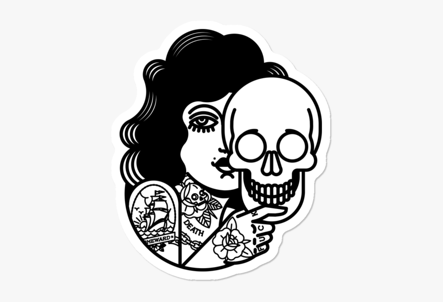 Skull Animated Tattoo, Transparent Clipart