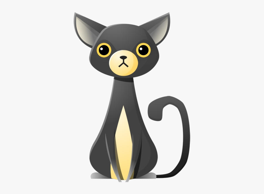 Black Cat Paper-cut Love Embellishment Clipart Sticker - Cat, Transparent Clipart