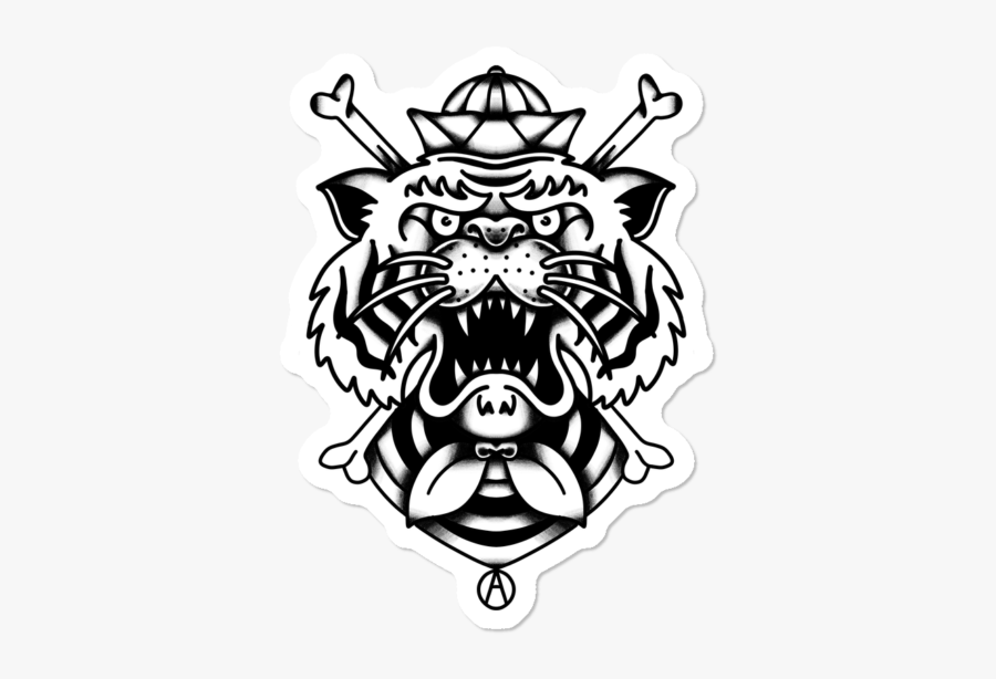 Traditional Tattoo Design Black, Transparent Clipart