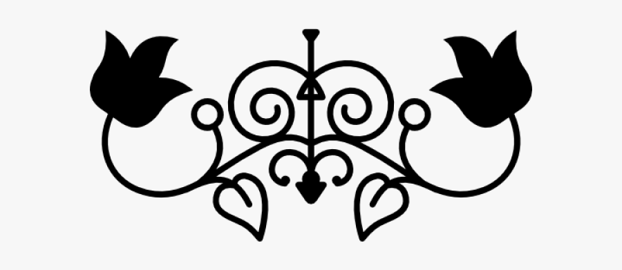 Floral Border Icon, Transparent Clipart
