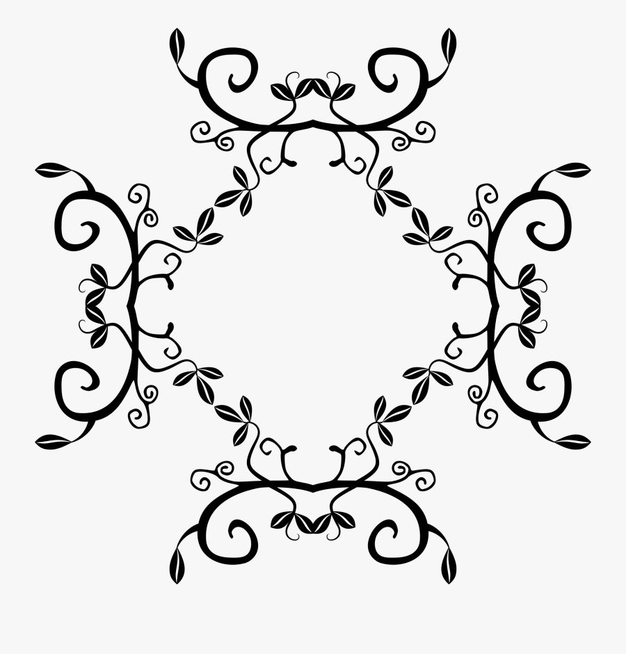 Flourish Clipart Embellishment - Circle, Transparent Clipart