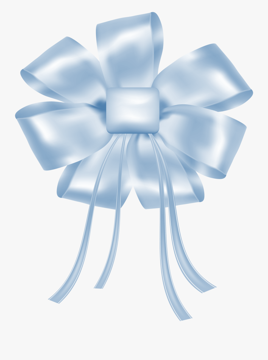 Light Blue Bow Png Clipart - Light Blue Bow Ribbon, Transparent Clipart